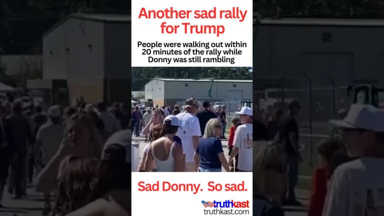 An embarrassing rally for Donald Trump. His crowd sizes seem to be dwindling down.